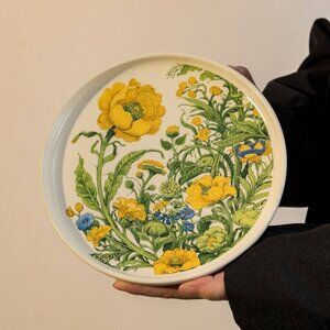 Vintage Style Botanical Art Display Plate